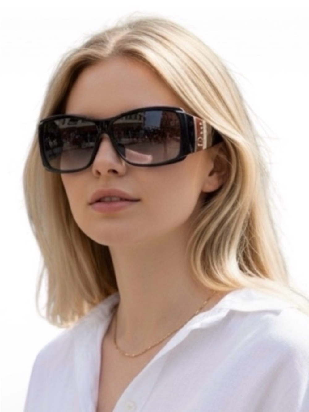 Christian Dior Stripes 2 Shield Sunglasses – Vintage Y2K Galliano Era - Picture 8 of 9